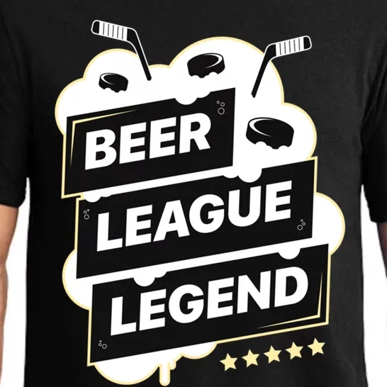 Beer League Legend Hockey Gift Pajama Set