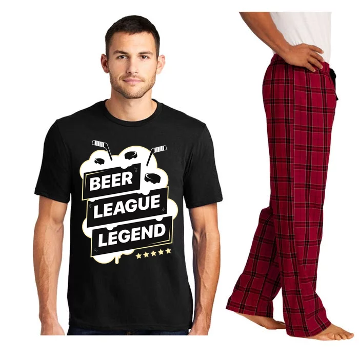 Beer League Legend Hockey Gift Pajama Set