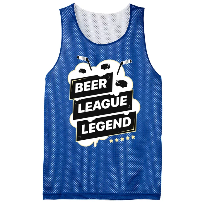 Beer League Legend Hockey Gift Mesh Reversible Basketball Jersey Tank