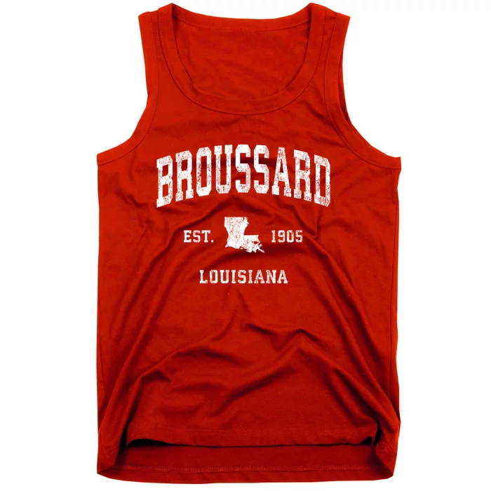 Broussard Louisiana La Vintage Athletic Sports Tank Top