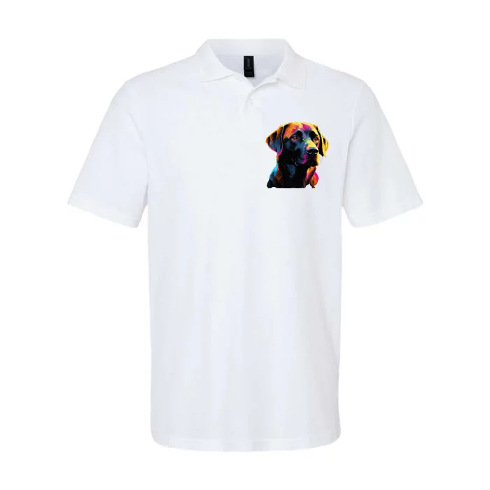 Black Labrador Lover Colorful Pop Art Black Lab Softstyle Adult Sport Polo