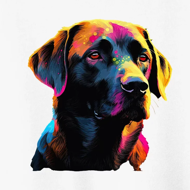 Black Labrador Lover Colorful Pop Art Black Lab Toddler T-Shirt