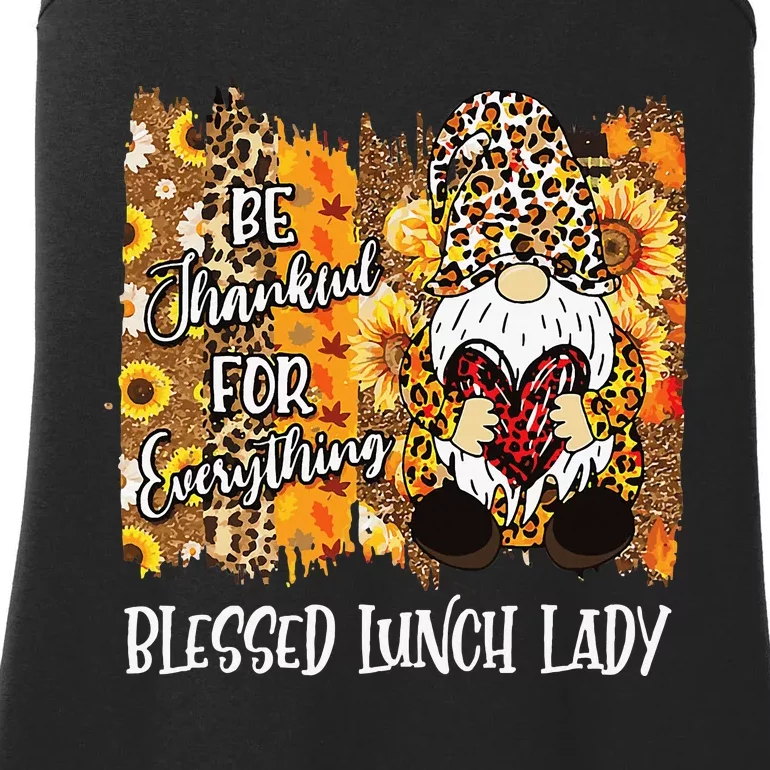 Blessed Lunch Lady Gnome Matching Family Fall Thanksgiving Ladies Essential Tank