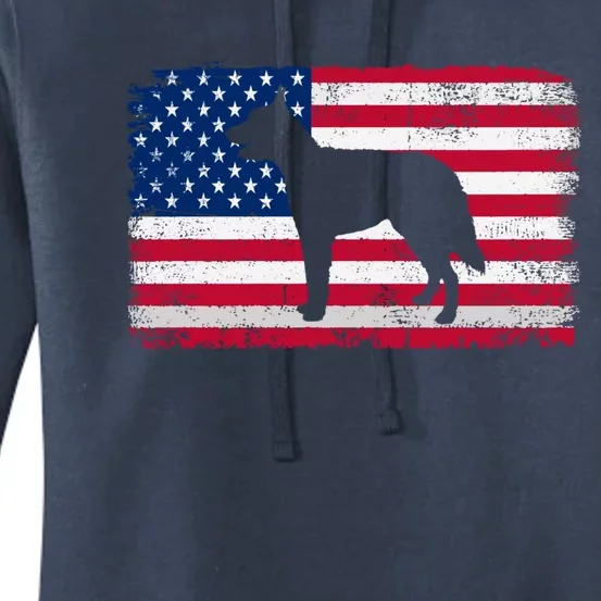 Belgian Laekenois Lover 4th Of July Patriotic American Flag Cute Gift Women's Pullover Hoodie