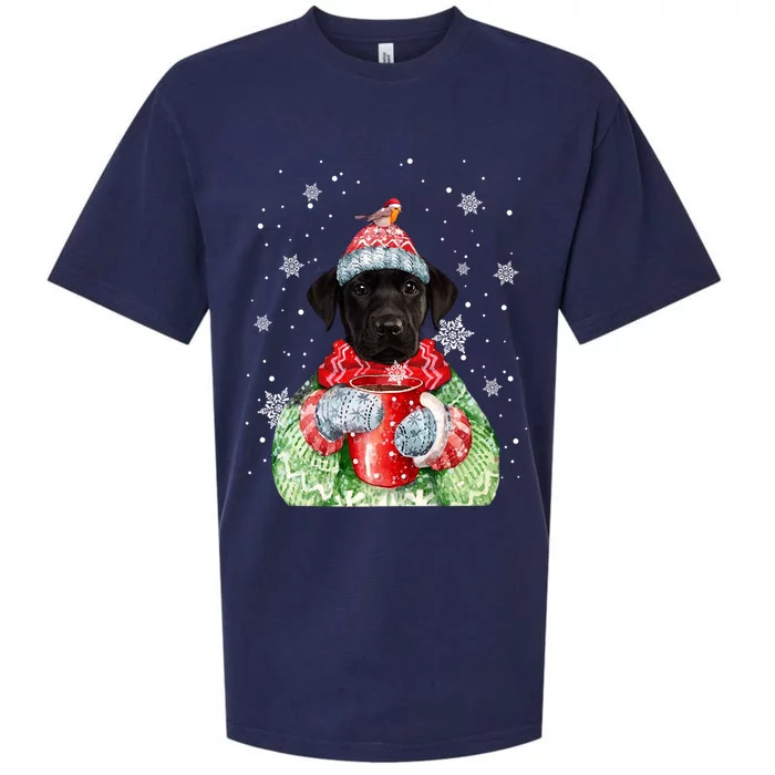 Black Lab Labrador Christmas Funny Dogs Lover Christmas Great Gift Sueded Cloud Jersey T-Shirt