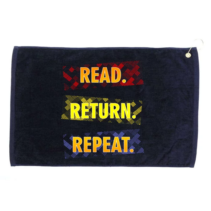 Book Lover Librarian Read Return Repeat Reading Great Gift Grommeted Golf Towel