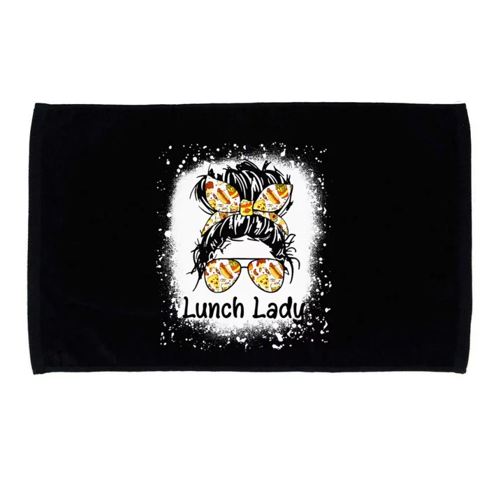 Bleached Lunch Lady Messy Hair Woman Bun Lunch Lady Life Microfiber Hand Towel