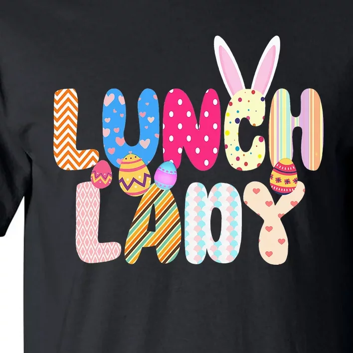 Bunny Lunch Lady Funny Egg Easter Day Floral Gifts Tall T-Shirt