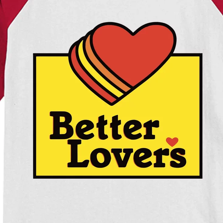 Better Lovers Loves Valentines Day Kids Colorblock Raglan Jersey