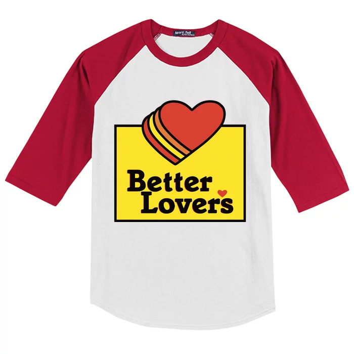 Better Lovers Loves Valentines Day Kids Colorblock Raglan Jersey