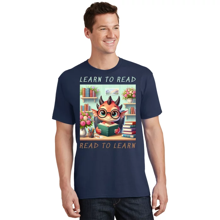 Book Lover Learn To Read Read To Learn T-Shirt