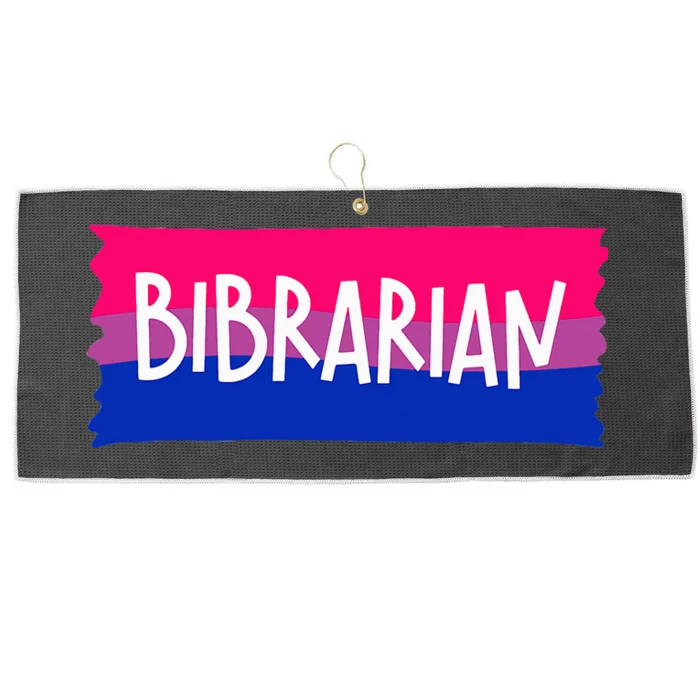 Bibrarian Librarian Lgbtqia Bookish Bisexual Large Microfiber Waffle Golf Towel