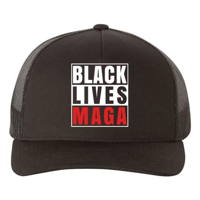 Black Lives Maga Black Conservative Republican Yupoong Adult 5-Panel Trucker Hat