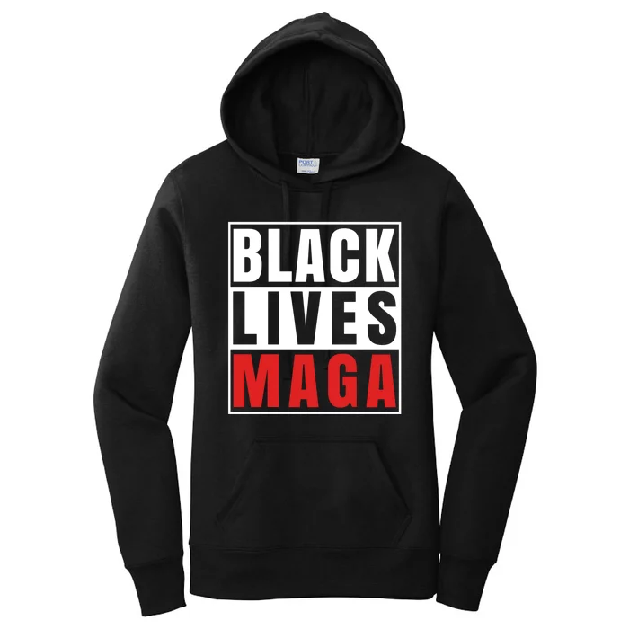 Black Lives Maga Black Conservative Republican Women's Pullover Hoodie