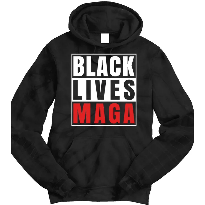 Black Lives Maga Black Conservative Republican Tie Dye Hoodie