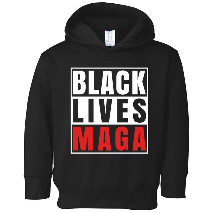 Black Lives Maga Black Conservative Republican Toddler Hoodie