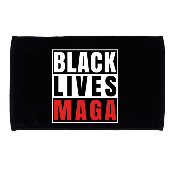 Black Lives Maga Black Conservative Republican Microfiber Hand Towel