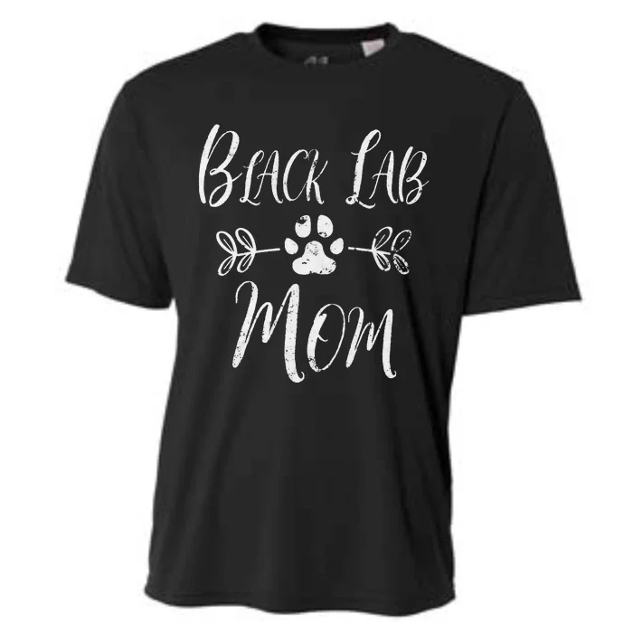 Black Lab Mom Labrador Retriever Lover Funny Dog Mom Cooling Performance Crew T-Shirt