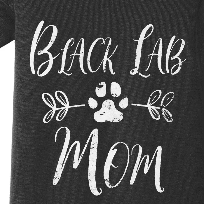 Black Lab Mom Labrador Retriever Lover Funny Dog Mom Baby Bodysuit