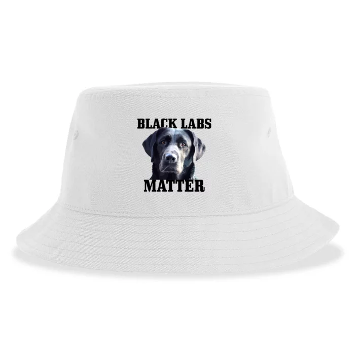 Black Labs Matter Labrador Retriever Mom Dad Dog Lover Funny Gift Sustainable Bucket Hat