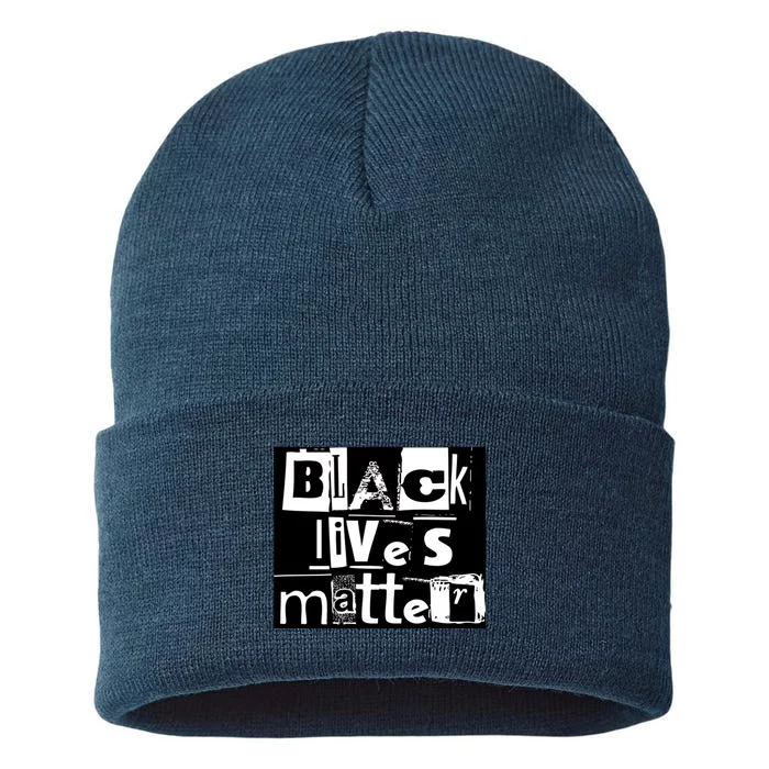 Black Lives Matter Gift On The World BLM Shirt Gift For Family Xmas Sustainable Knit Beanie