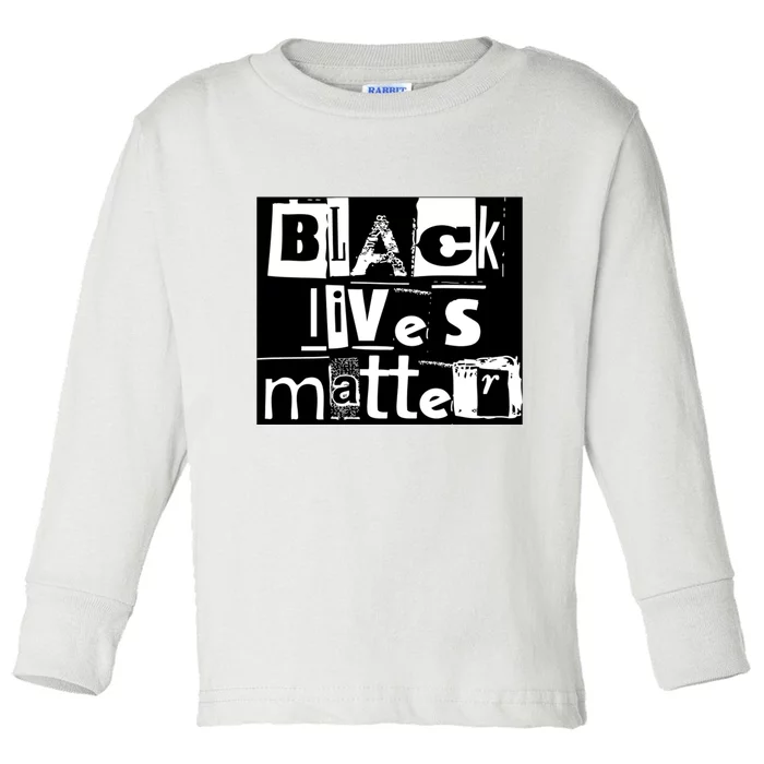 Black Lives Matter Gift On The World BLM Shirt Gift For Family Xmas Toddler Long Sleeve Shirt