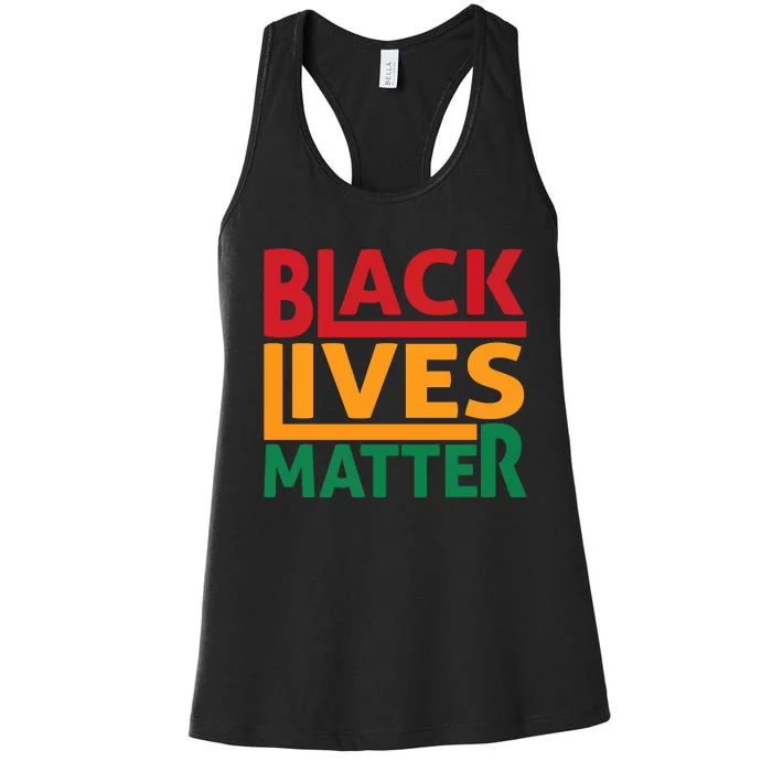 Black Lives Matter Human Rights Women's Racerback Tank