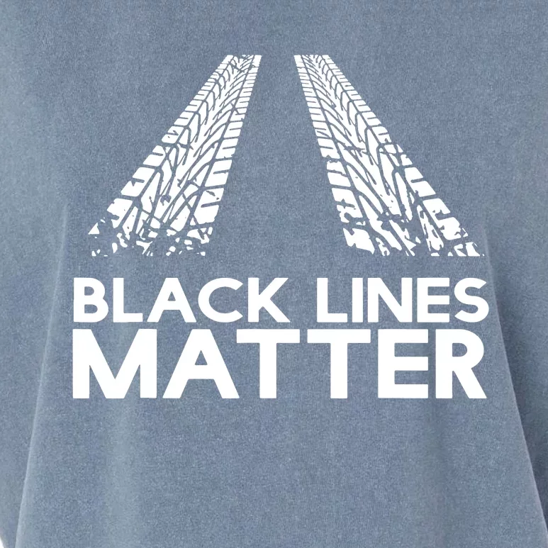 Black Lines Matter Garment-Dyed Women's Muscle Tee