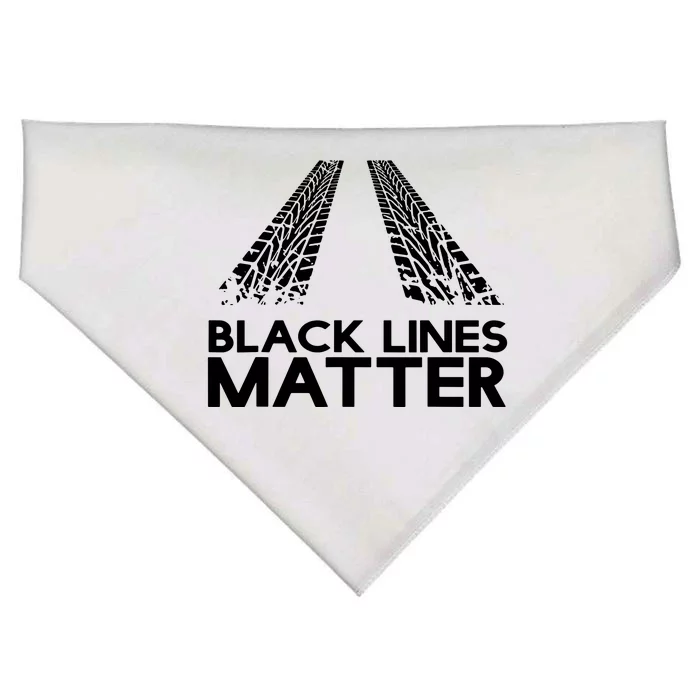 Black Lines Matter USA-Made Doggie Bandana