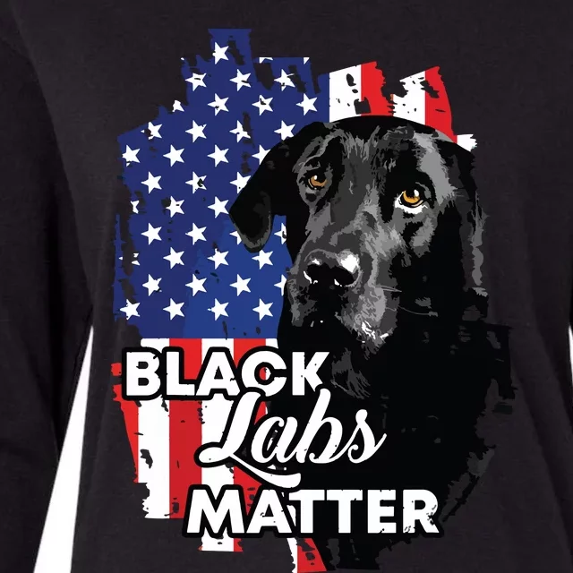 Black Labs Matter Labrador Retriever Womens Cotton Relaxed Long Sleeve T-Shirt