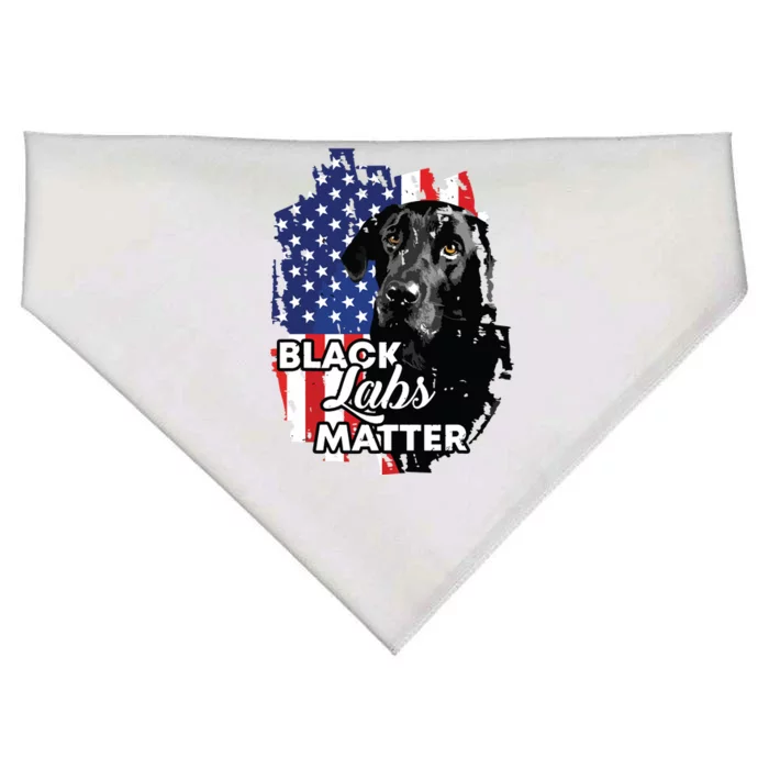 Black Labs Matter Labrador Retriever USA-Made Doggie Bandana