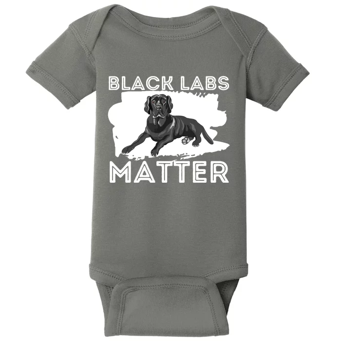 Black Labs Matter Labrador Retriever Lover Dog Owner Baby Bodysuit