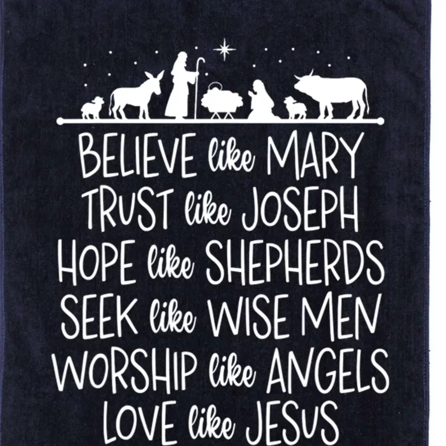 Believe Like Mary Trust Like Joseph Praying Christmas Hopes Platinum Collection Golf Towel