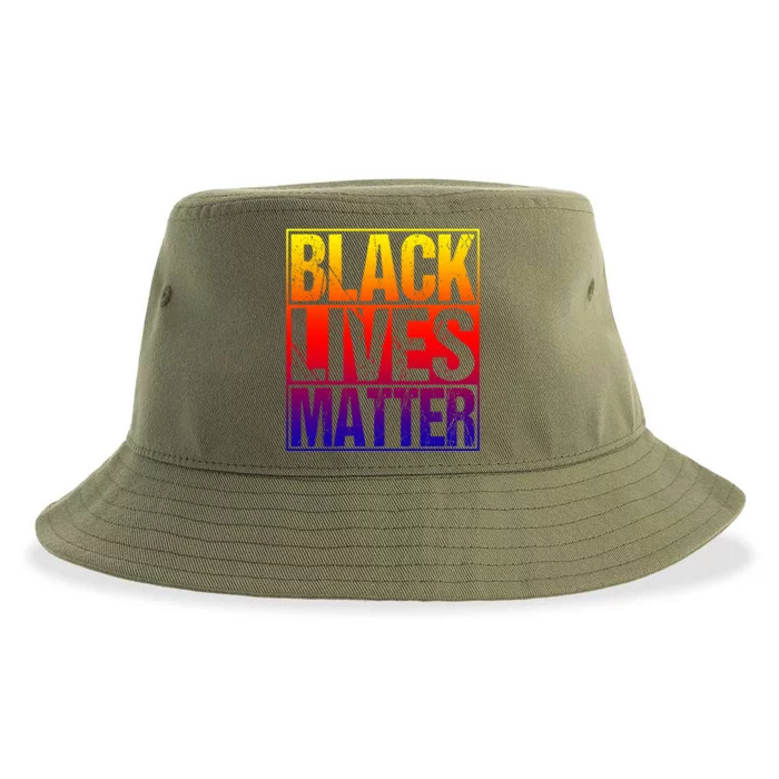 Black Lives Matter Distressed Vintage Black History Month Great Gift Sustainable Bucket Hat