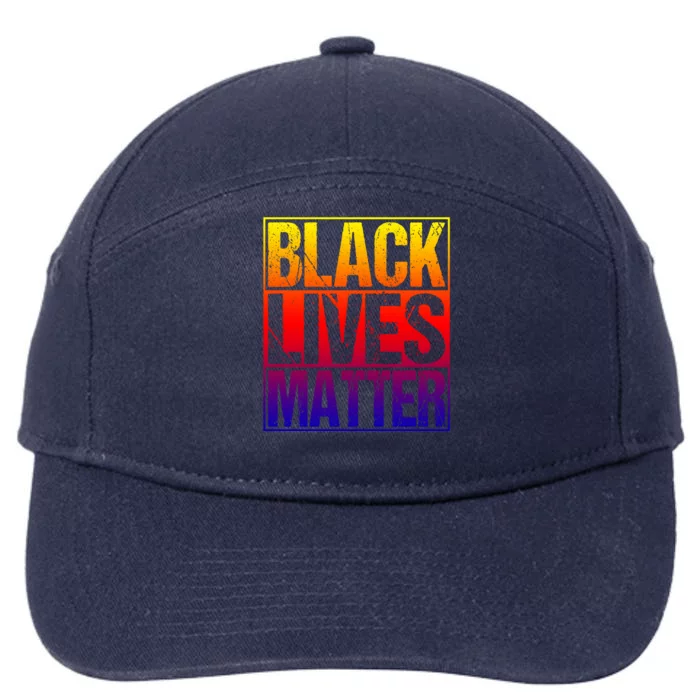 Black Lives Matter Distressed Vintage Black History Month Great Gift 7-Panel Snapback Hat