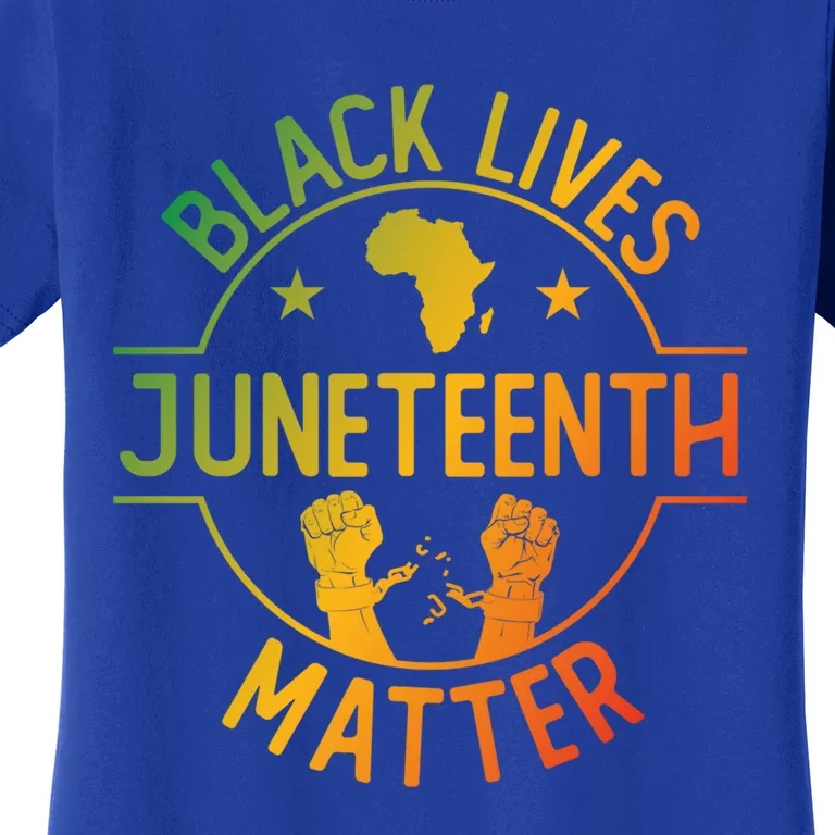 Black Lives Matter Happy Juneteenth African Ancestry Pride Meaningful Gift Women's T-Shirt