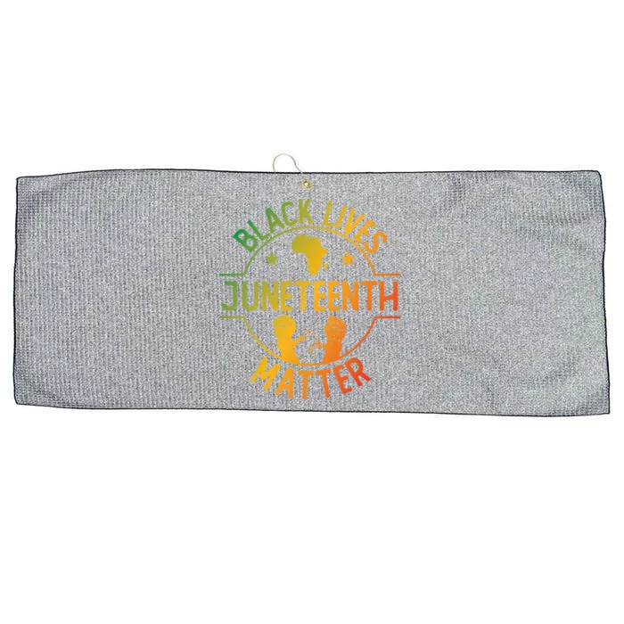 Black Lives Matter Happy Juneteenth African Ancestry Pride Meaningful Gift Large Microfiber Waffle Golf Towel