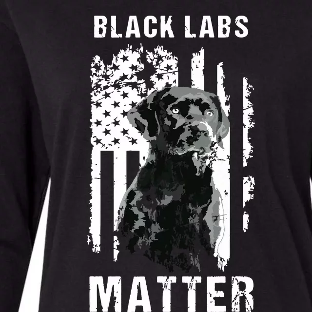 Black Labs Matter Labrador Retriever Womens Cotton Relaxed Long Sleeve T-Shirt