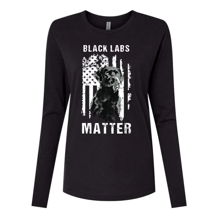 Black Labs Matter Labrador Retriever Womens Cotton Relaxed Long Sleeve T-Shirt