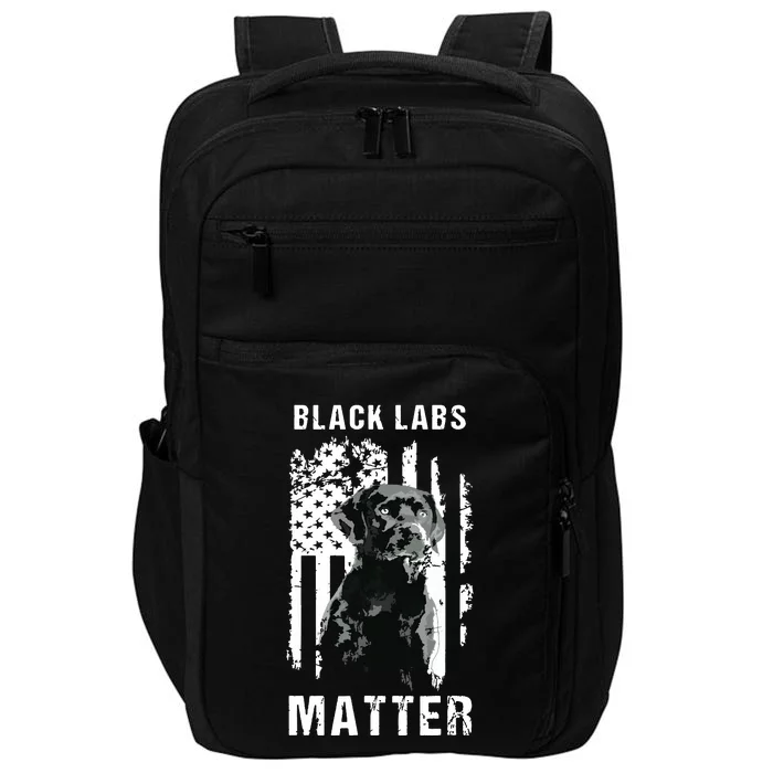 Black Labs Matter Labrador Retriever Impact Tech Backpack