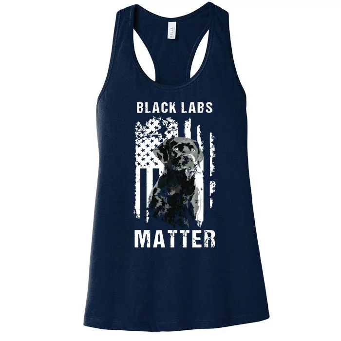 Black Labs Matter Labrador Retriever Women's Racerback Tank