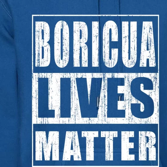 Boricua Lives Matter Funny Puerto Rico Gift Premium Hoodie