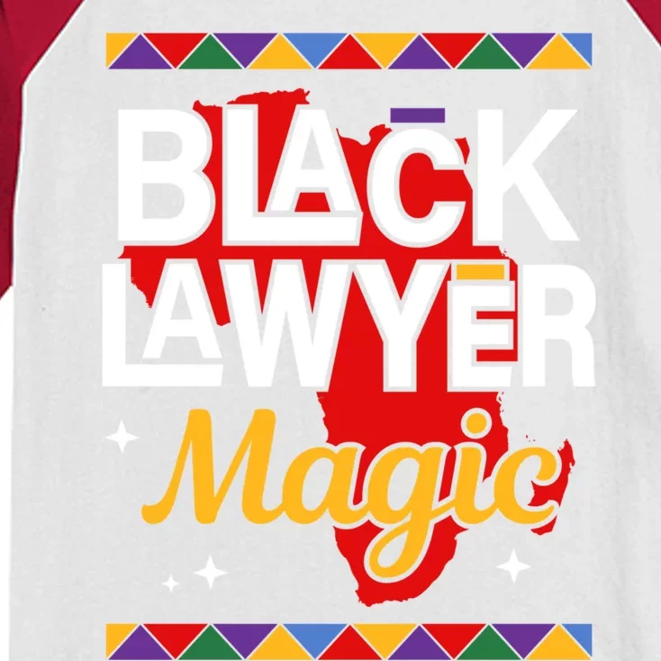 Black Lawyer Magic Black History Month Lawyer Gift Kids Colorblock Raglan Jersey