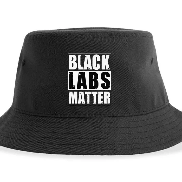 Black Labs Matter Funny Labrador Dog Lover Humor Sustainable Bucket Hat