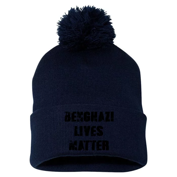 Benghazi Lives Matter Civil Rights Pom Pom 12in Knit Beanie