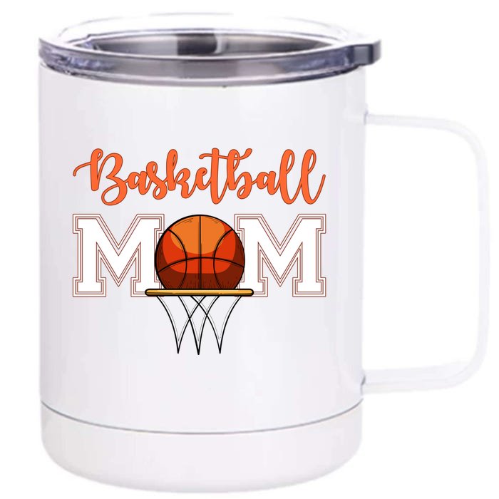 Basketball Lover Mom Mother Funny Gift Front & Back 12oz Stainless Steel Tumbler Cup