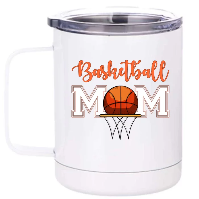 Basketball Lover Mom Mother Funny Gift Front & Back 12oz Stainless Steel Tumbler Cup