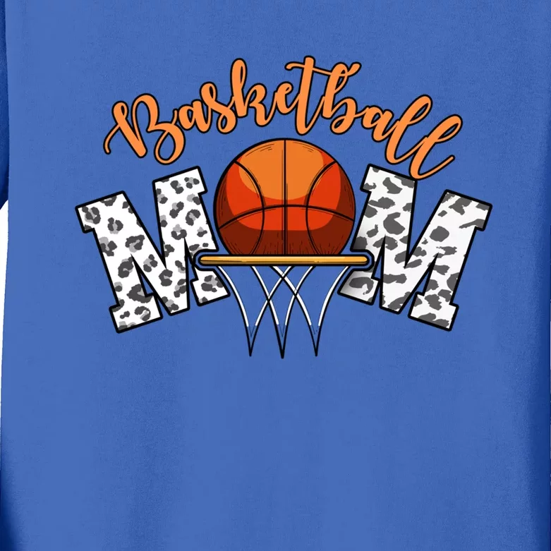 Basketball Lover Mom Mother Gift Kids Long Sleeve Shirt