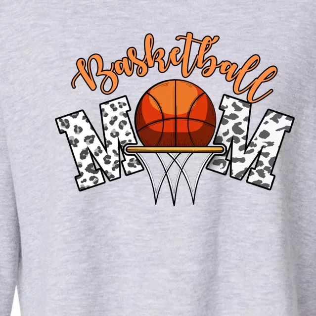 Basketball Lover Mom Mother Gift Cropped Pullover Crew