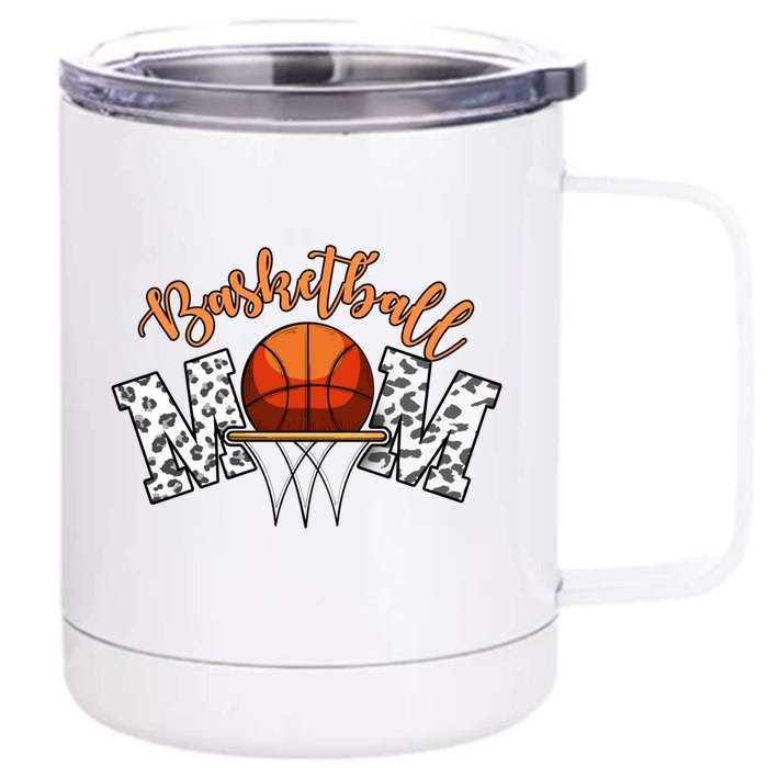 Basketball Lover Mom Mother Gift Front & Back 12oz Stainless Steel Tumbler Cup